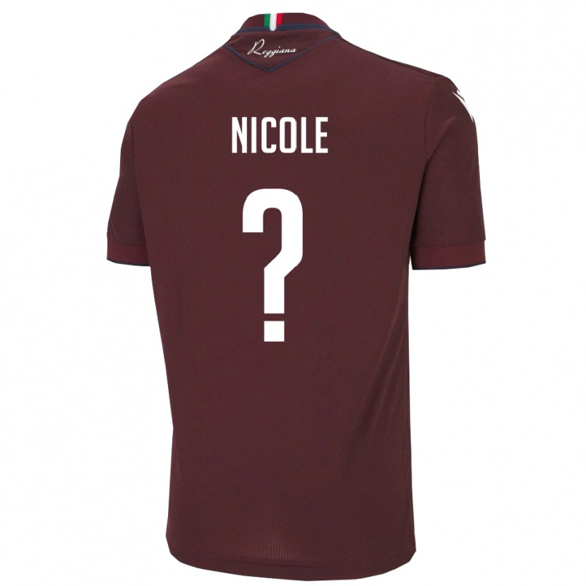 Danxen Kvinder Pizzera Nicole #0 Burgunder Hvid Hjemmebane Spillertrøjer 2025/26 Trøje T-Shirt
