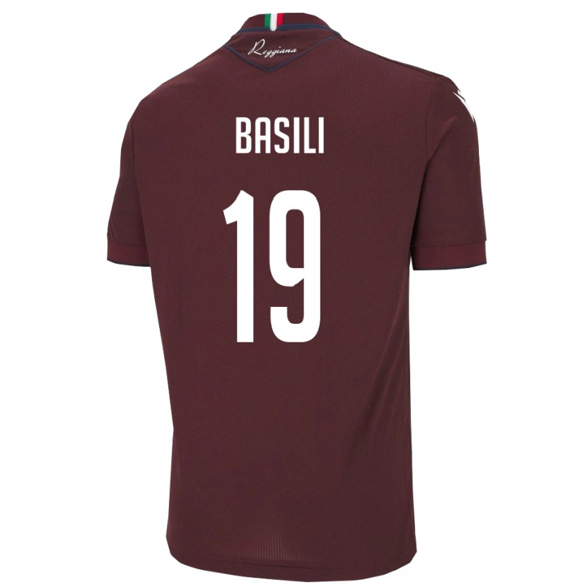 Danxen Kvinder Damiano Basili #19 Burgunder Hvid Hjemmebane Spillertrøjer 2025/26 Trøje T-Shirt