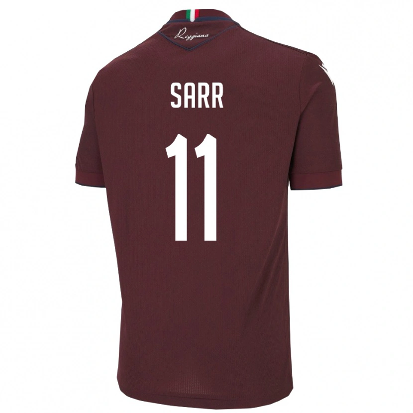 Danxen Kvinder Yatma Sarr #11 Burgunder Hvid Hjemmebane Spillertrøjer 2025/26 Trøje T-Shirt
