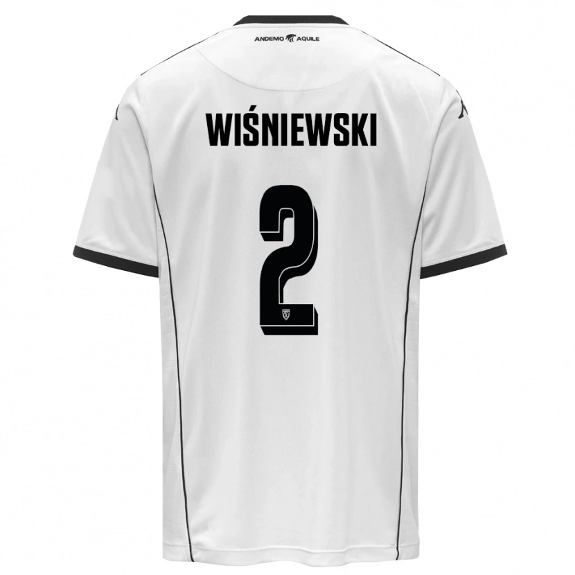 Danxen Kvinder Przemysław Wiśniewski #2 Hvid Sort Hjemmebane Spillertrøjer 2025/26 Trøje T-Shirt