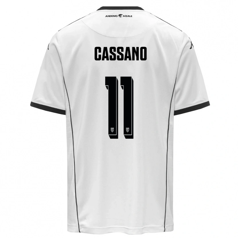 Danxen Kvinder Armando Cassano #11 Hvid Sort Hjemmebane Spillertrøjer 2025/26 Trøje T-Shirt