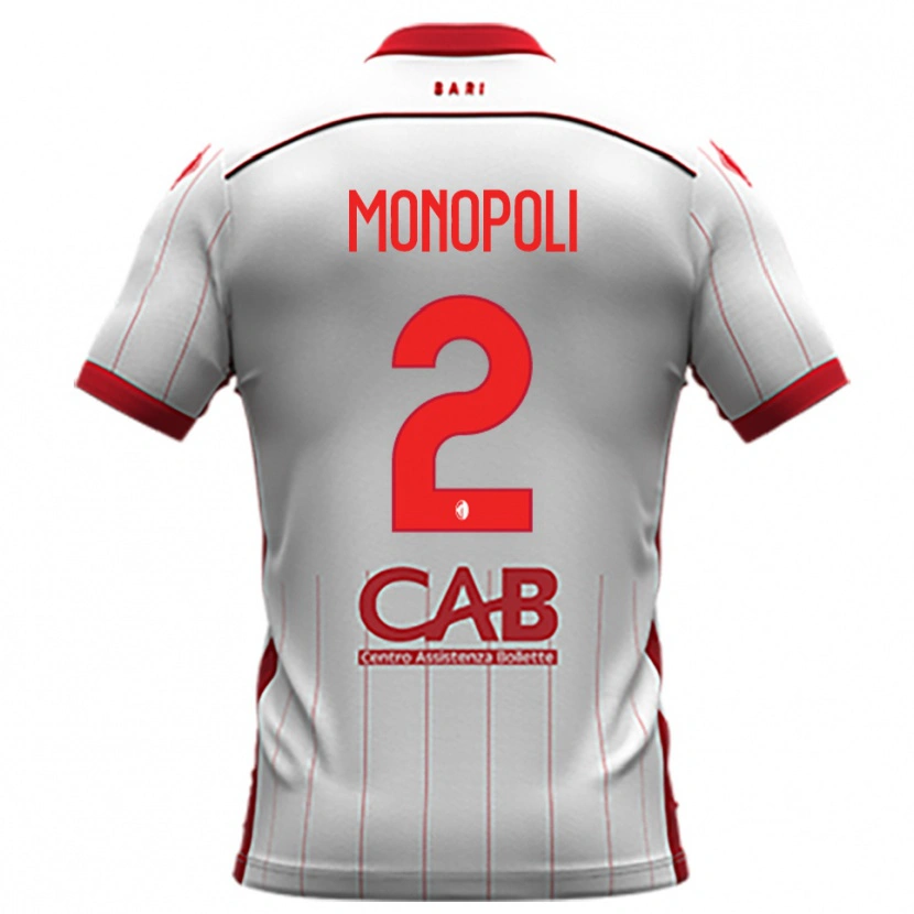 Danxen Kvinder Tommaso Monopoli #2 Hvid Rød Hjemmebane Spillertrøjer 2025/26 Trøje T-Shirt