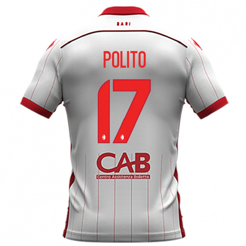 Danxen Kvinder Fabio Polito #17 Hvid Rød Hjemmebane Spillertrøjer 2025/26 Trøje T-Shirt