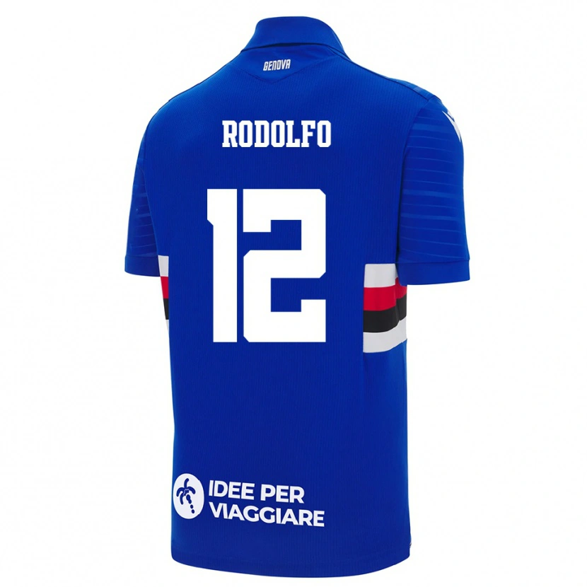 Danxen Kvinder Luca Rodolfo #12 Blå Hvid Hjemmebane Spillertrøjer 2025/26 Trøje T-Shirt