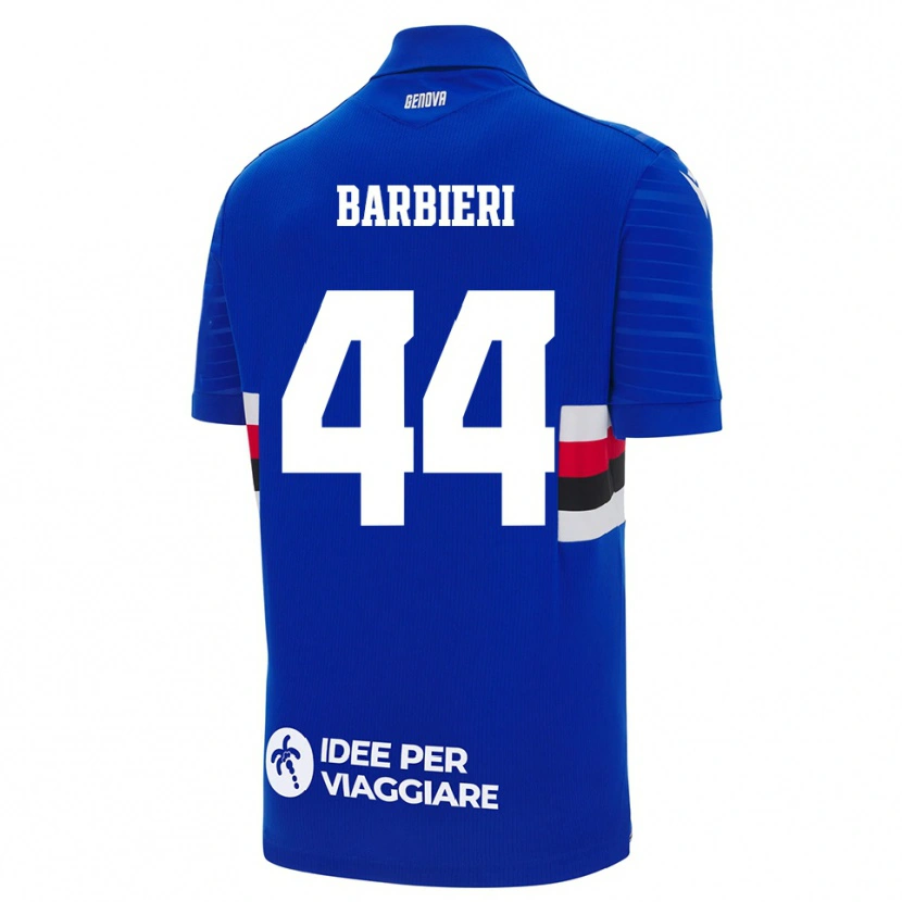 Danxen Kvinder Alice Barbieri #44 Blå Hvid Hjemmebane Spillertrøjer 2025/26 Trøje T-Shirt