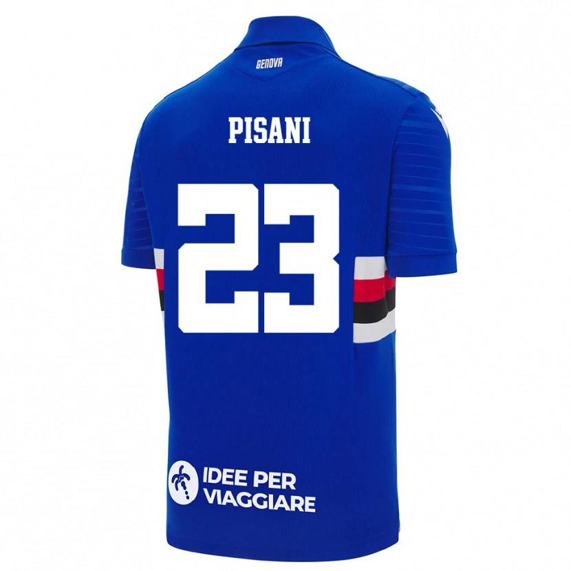 Danxen Kvinder Elena Pisani #23 Blå Hvid Hjemmebane Spillertrøjer 2025/26 Trøje T-Shirt