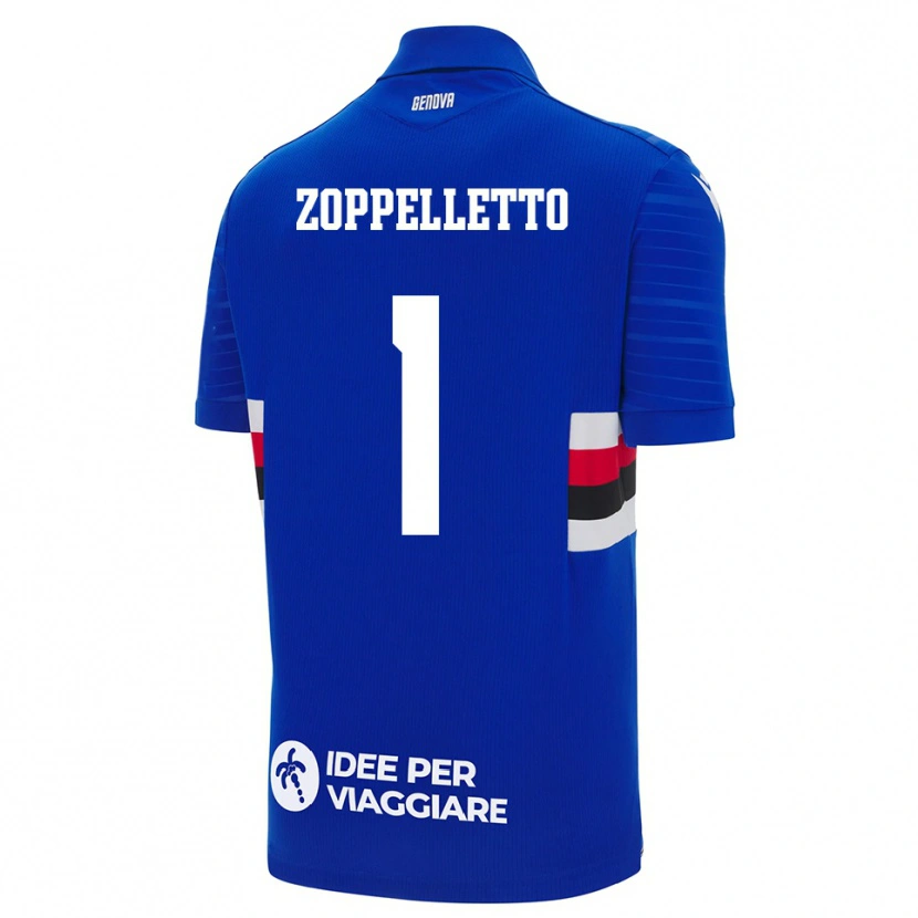 Danxen Kvinder David Zoppelletto #1 Blå Hvid Hjemmebane Spillertrøjer 2025/26 Trøje T-Shirt