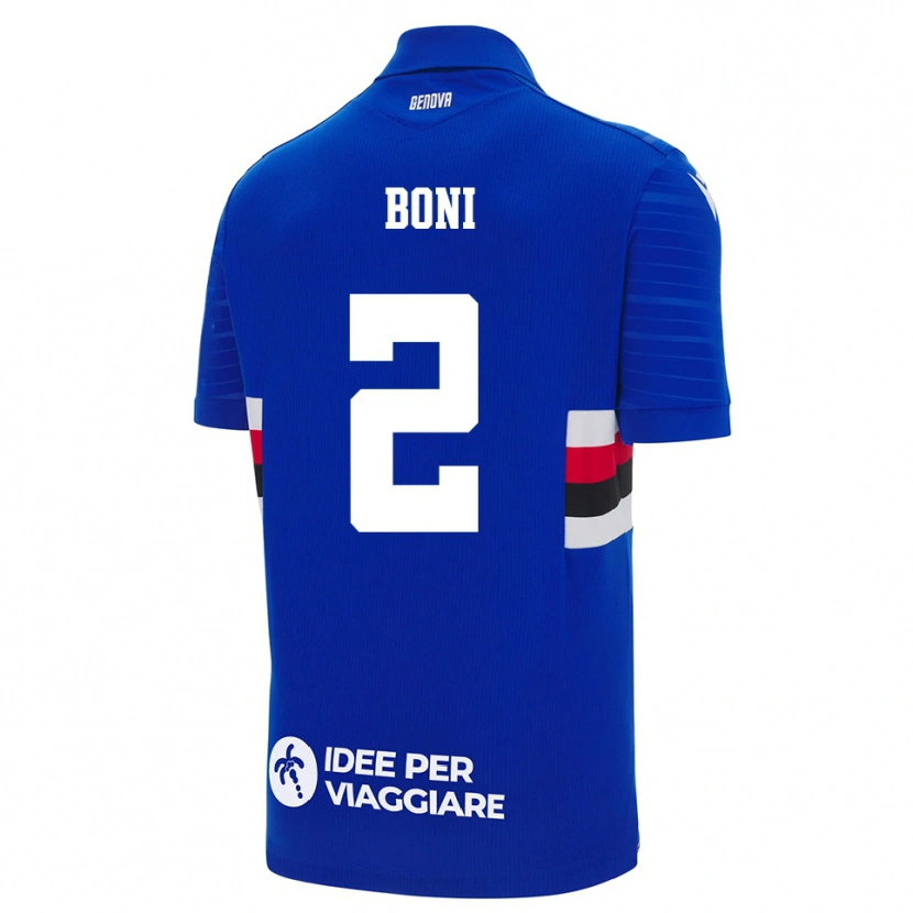 Danxen Kvinder Dennis Boni #2 Blå Hvid Hjemmebane Spillertrøjer 2025/26 Trøje T-Shirt