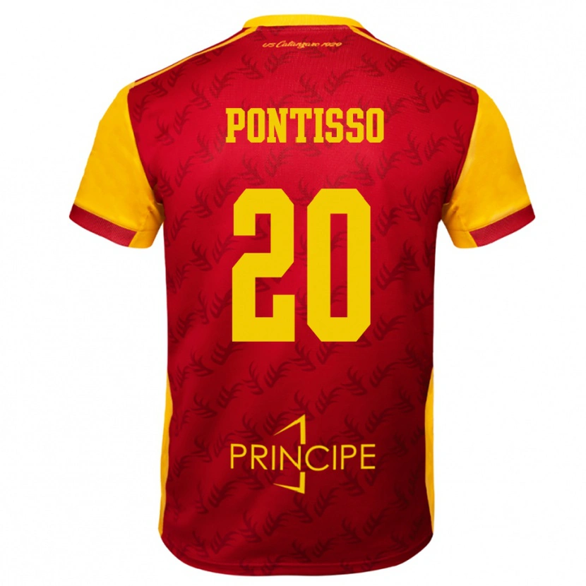 Danxen Kvinder Simone Pontisso #20 Gul Rød Hjemmebane Spillertrøjer 2025/26 Trøje T-Shirt