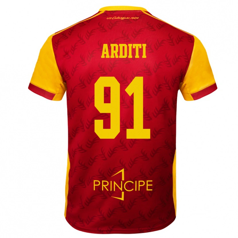 Danxen Kvinder Gabriel Arditi #91 Gul Rød Hjemmebane Spillertrøjer 2025/26 Trøje T-Shirt