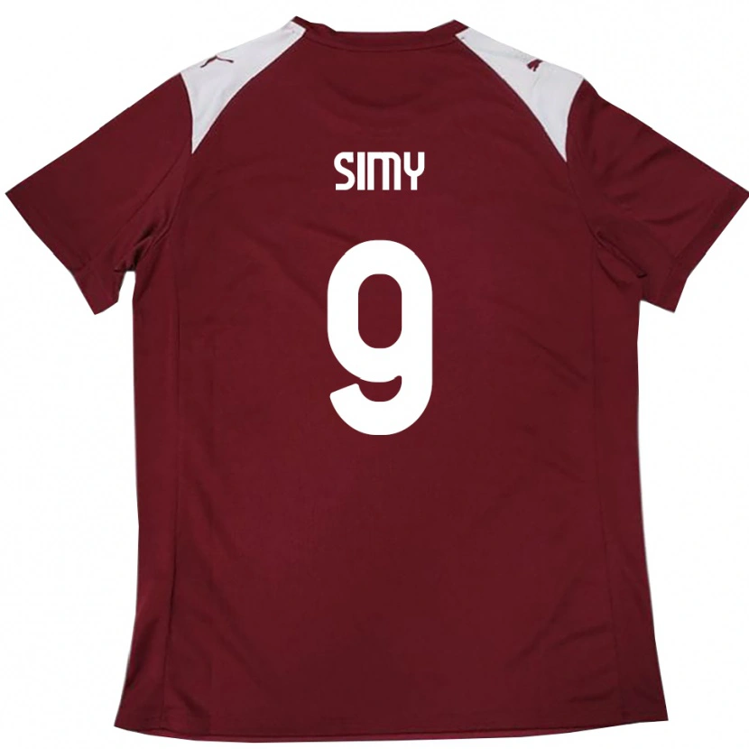 Danxen Kvinder Simy #9 Bourgogne Hvid Hjemmebane Spillertrøjer 2025/26 Trøje T-Shirt