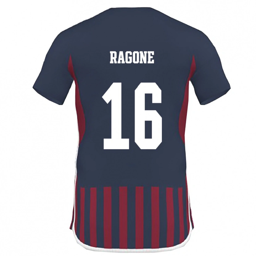 Danxen Kvinder Diego Ragone #16 Mørkeblå Rød Hjemmebane Spillertrøjer 2025/26 Trøje T-Shirt