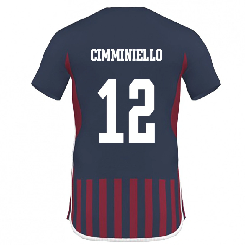 Danxen Kvinder Leon Cimminiello #12 Mørkeblå Rød Hjemmebane Spillertrøjer 2025/26 Trøje T-Shirt
