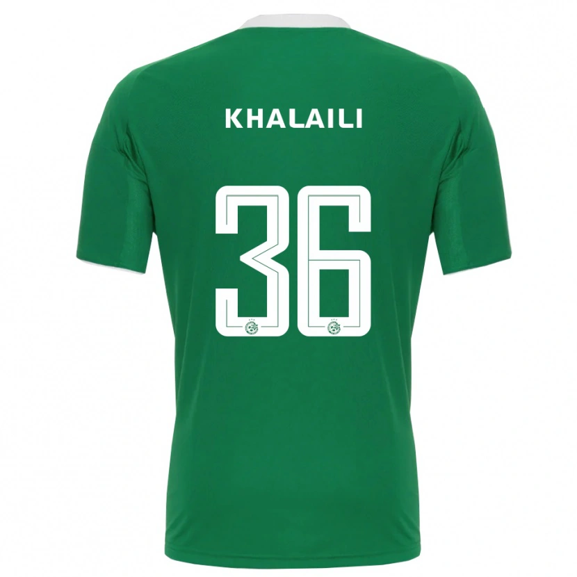 Danxen Kvinder Iyad Khalaili #36 Grøn Hvid Hjemmebane Spillertrøjer 2025/26 Trøje T-Shirt