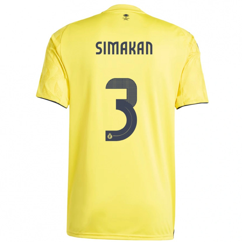 Danxen Kvinder Mohamed Simakan #3 Gul Sort Hjemmebane Spillertrøjer 2025/26 Trøje T-Shirt