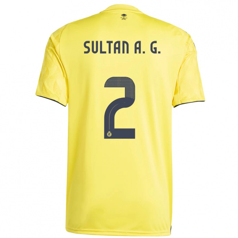 Danxen Kvinder Sultan Al-Ghannam #2 Gul Sort Hjemmebane Spillertrøjer 2025/26 Trøje T-Shirt