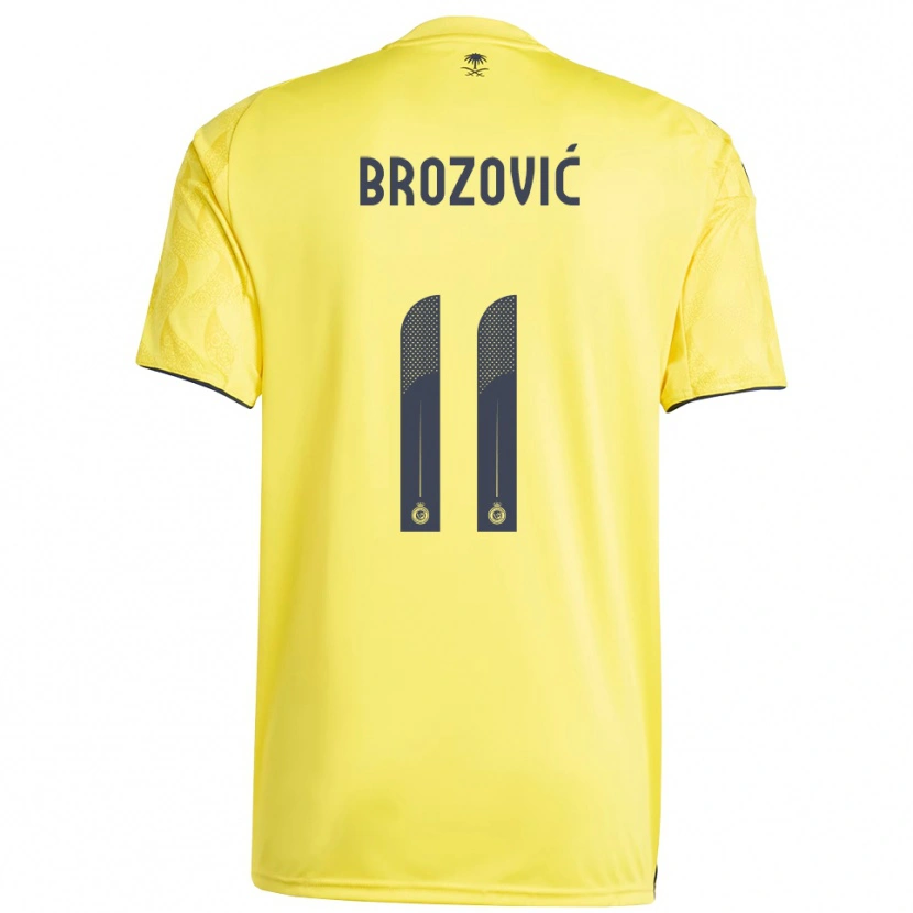 Danxen Kvinder Marcelo Brozović #11 Gul Sort Hjemmebane Spillertrøjer 2025/26 Trøje T-Shirt