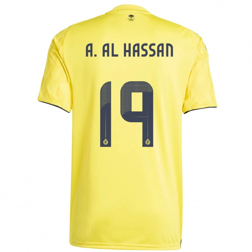 Danxen Kvinder Ali Al-Hassan #19 Gul Sort Hjemmebane Spillertrøjer 2025/26 Trøje T-Shirt