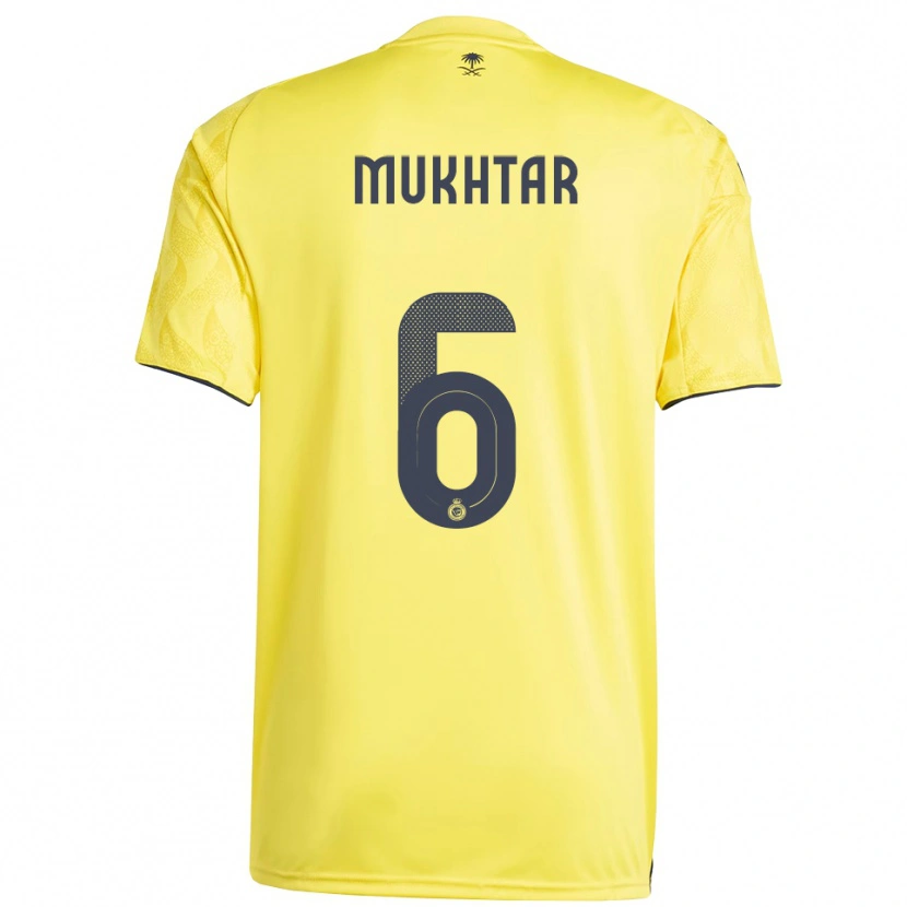 Danxen Kvinder Mukhtar Ali #6 Gul Sort Hjemmebane Spillertrøjer 2025/26 Trøje T-Shirt