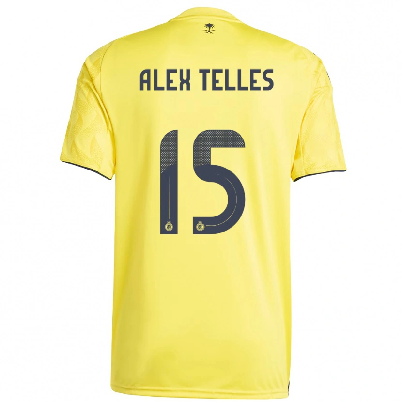 Danxen Kvinder Alex Telles #15 Gul Sort Hjemmebane Spillertrøjer 2025/26 Trøje T-Shirt