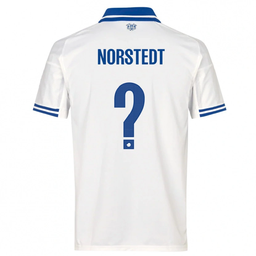 Danxen Kvinder Liam Norstedt #0 Hvid Blå Hjemmebane Spillertrøjer 2025/26 Trøje T-Shirt