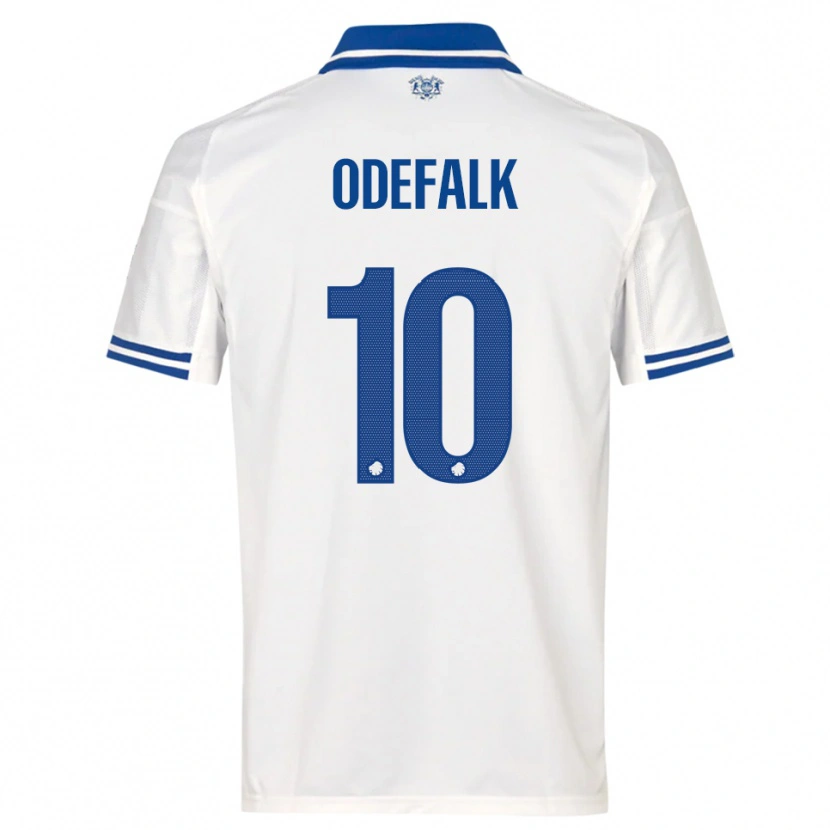 Danxen Kvinder Alexander Odefalk #10 Hvid Blå Hjemmebane Spillertrøjer 2025/26 Trøje T-Shirt