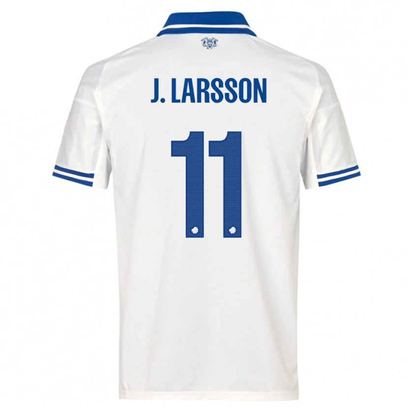 Danxen Kvinder Jordan Larsson #11 Hvid Blå Hjemmebane Spillertrøjer 2025/26 Trøje T-Shirt