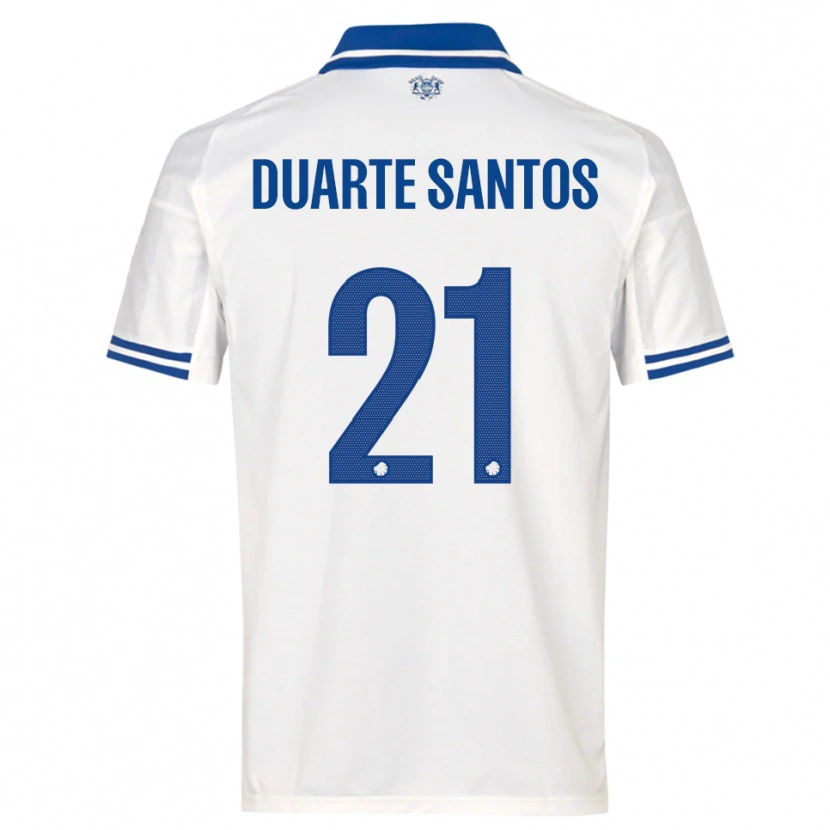 Danxen Kvinder Gabriel Duarte Santos #21 Hvid Blå Hjemmebane Spillertrøjer 2025/26 Trøje T-Shirt