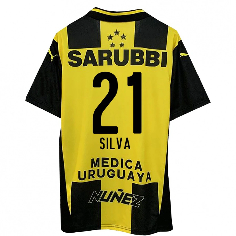 Danxen Kvinder Gastón Silva #21 Gul Sort Hjemmebane Spillertrøjer 2025/26 Trøje T-Shirt