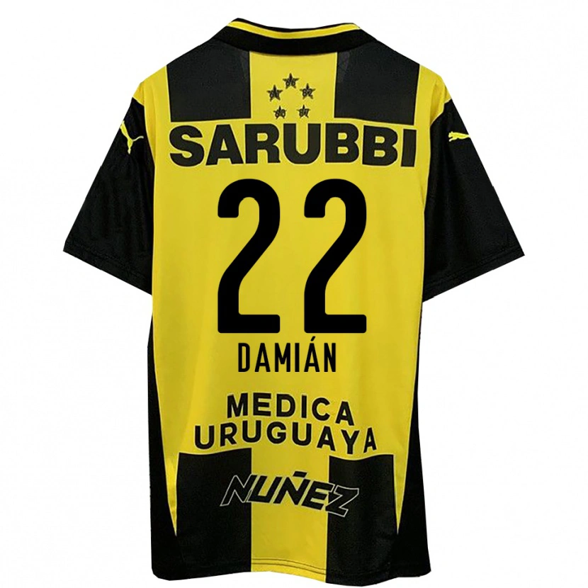 Danxen Kvinder Damián Suárez #22 Gul Sort Hjemmebane Spillertrøjer 2025/26 Trøje T-Shirt