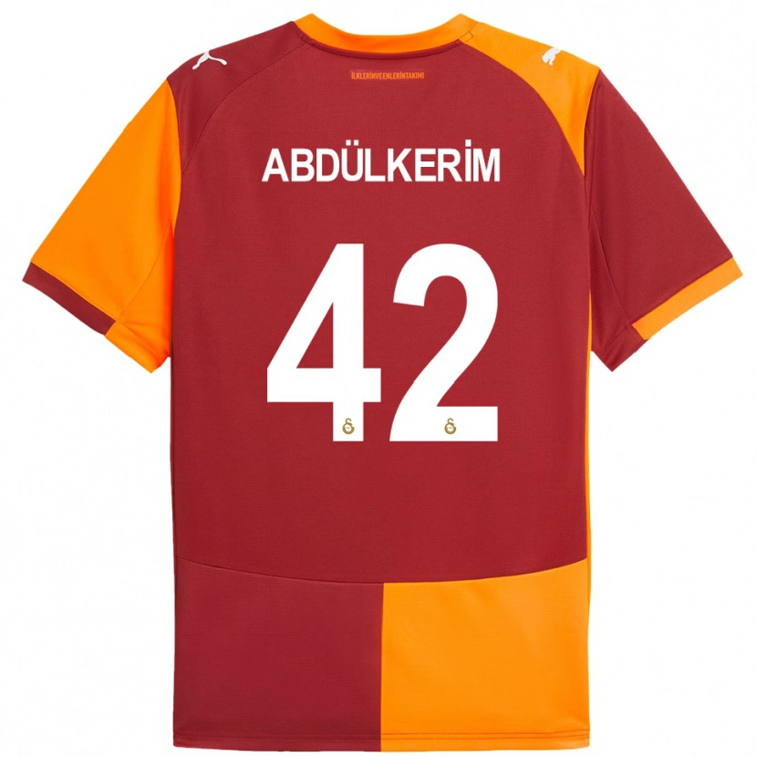 Danxen Kvinder Abdülkerim Bardakcı #42 Rød Orange Hjemmebane Spillertrøjer 2025/26 Trøje T-Shirt