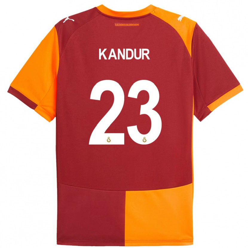 Danxen Kvinder Müge Kandur #23 Rød Orange Hjemmebane Spillertrøjer 2025/26 Trøje T-Shirt