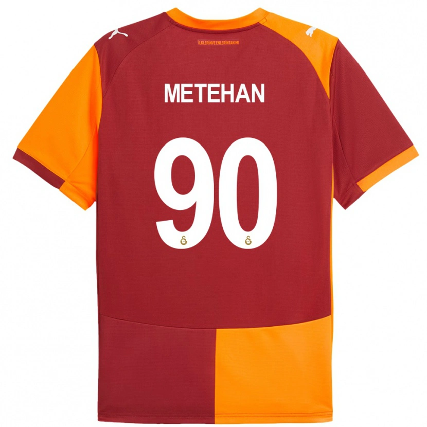 Danxen Kvinder Metehan Baltacı #90 Rød Orange Hjemmebane Spillertrøjer 2025/26 Trøje T-Shirt