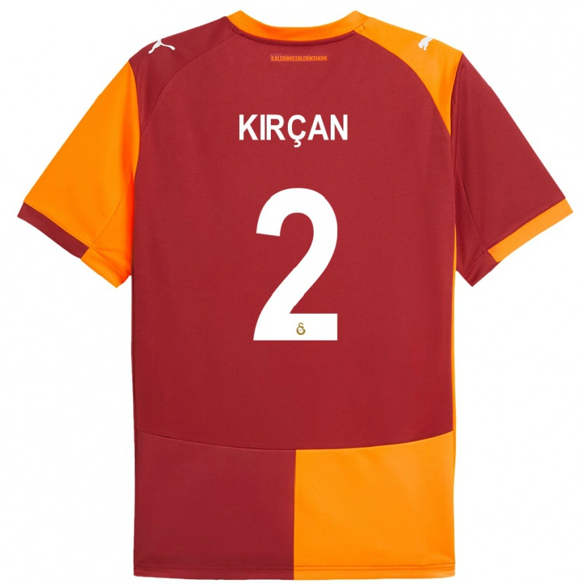 Danxen Kvinder Kerem Kırçan #2 Rød Orange Hjemmebane Spillertrøjer 2025/26 Trøje T-Shirt