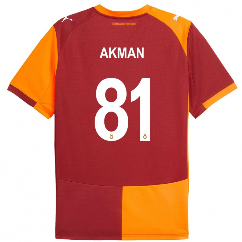 Danxen Kvinder Hamza Akman #81 Rød Orange Hjemmebane Spillertrøjer 2025/26 Trøje T-Shirt