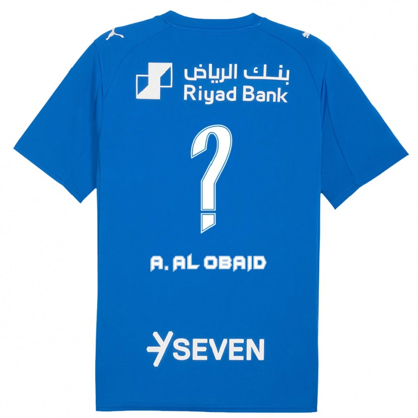 Danxen Kvinder Abdulrahman Al-Obaid #0 Blå Hvid Hjemmebane Spillertrøjer 2025/26 Trøje T-Shirt