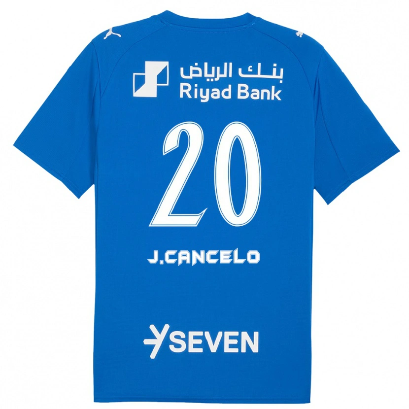 Danxen Kvinder João Cancelo #20 Blå Hvid Hjemmebane Spillertrøjer 2025/26 Trøje T-Shirt