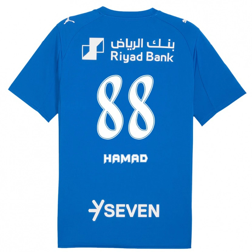 Danxen Kvinder Hamad Al-Yami #88 Blå Hvid Hjemmebane Spillertrøjer 2025/26 Trøje T-Shirt