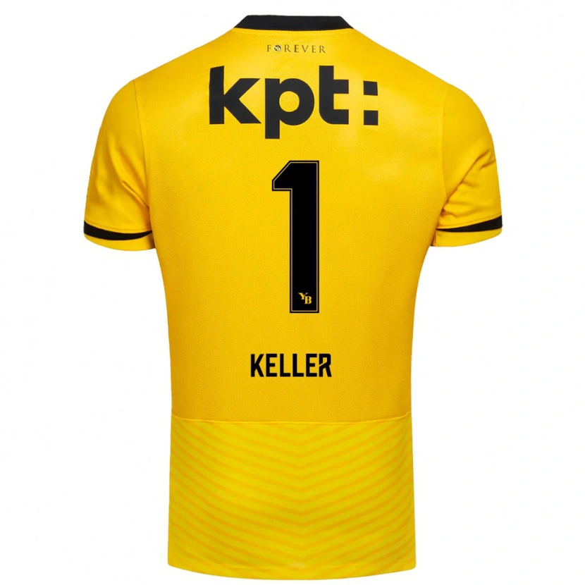 Danxen Kvinder Marvin Keller #1 Gul Sort Hjemmebane Spillertrøjer 2025/26 Trøje T-Shirt