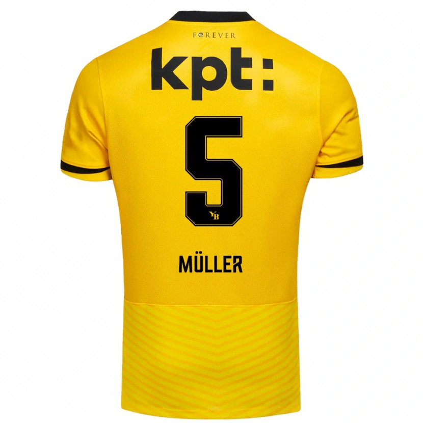 Danxen Kvinder Loy Müller #5 Gul Sort Hjemmebane Spillertrøjer 2025/26 Trøje T-Shirt