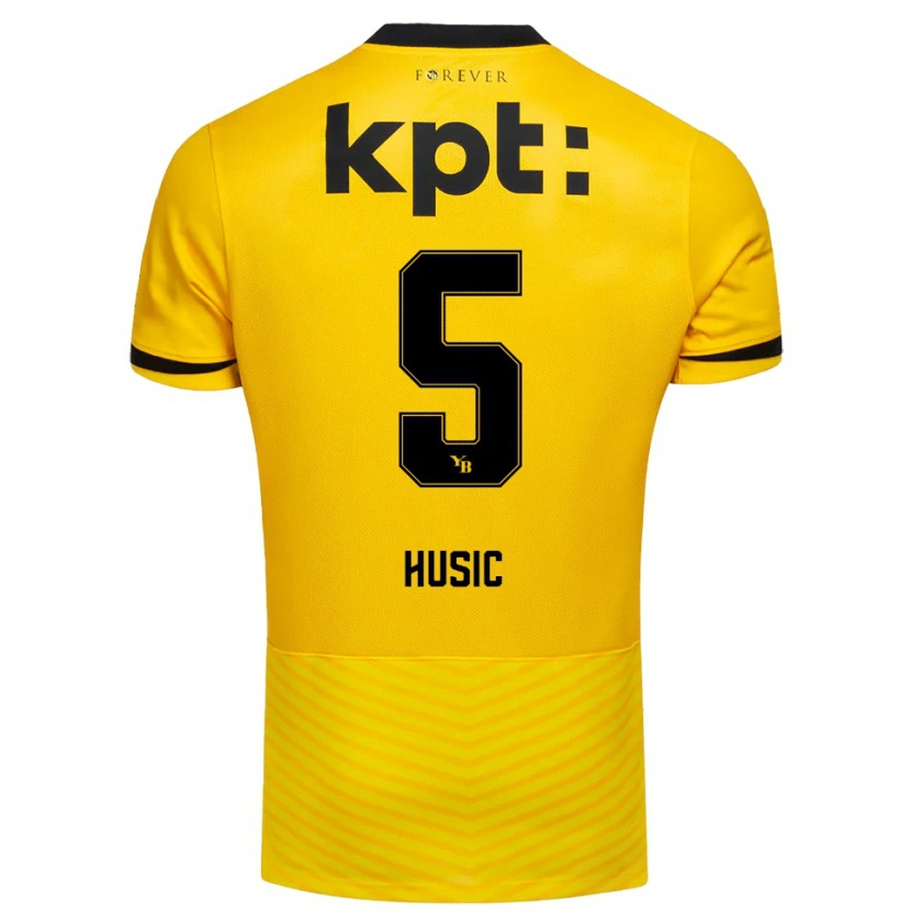 Danxen Kvinder Anel Husic #5 Gul Sort Hjemmebane Spillertrøjer 2025/26 Trøje T-Shirt