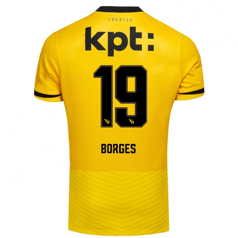 Danxen Kvinder David Mouta #19 Gul Sort Hjemmebane Spillertrøjer 2025/26 Trøje T-Shirt
