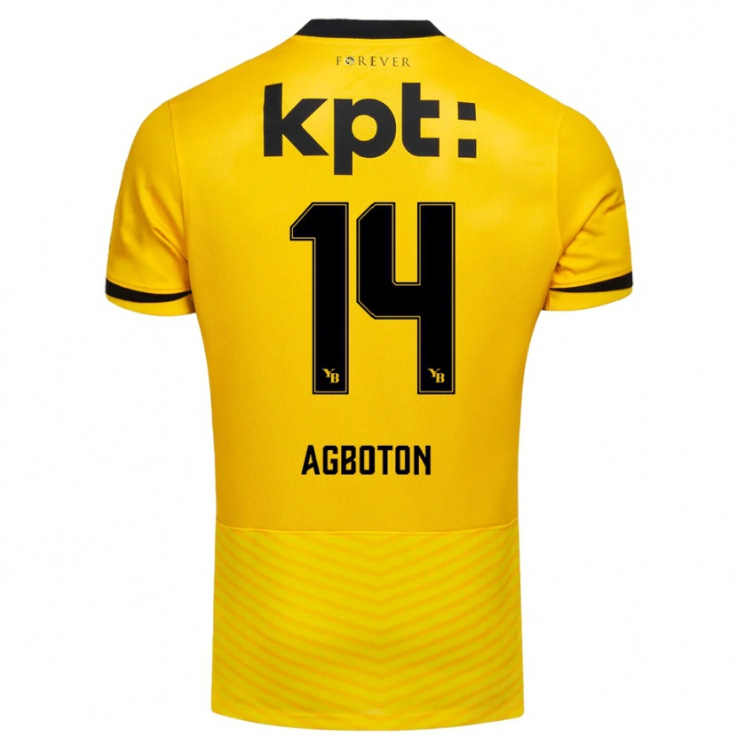 Danxen Kvinder Marc-Alexis Agboton #14 Gul Sort Hjemmebane Spillertrøjer 2025/26 Trøje T-Shirt