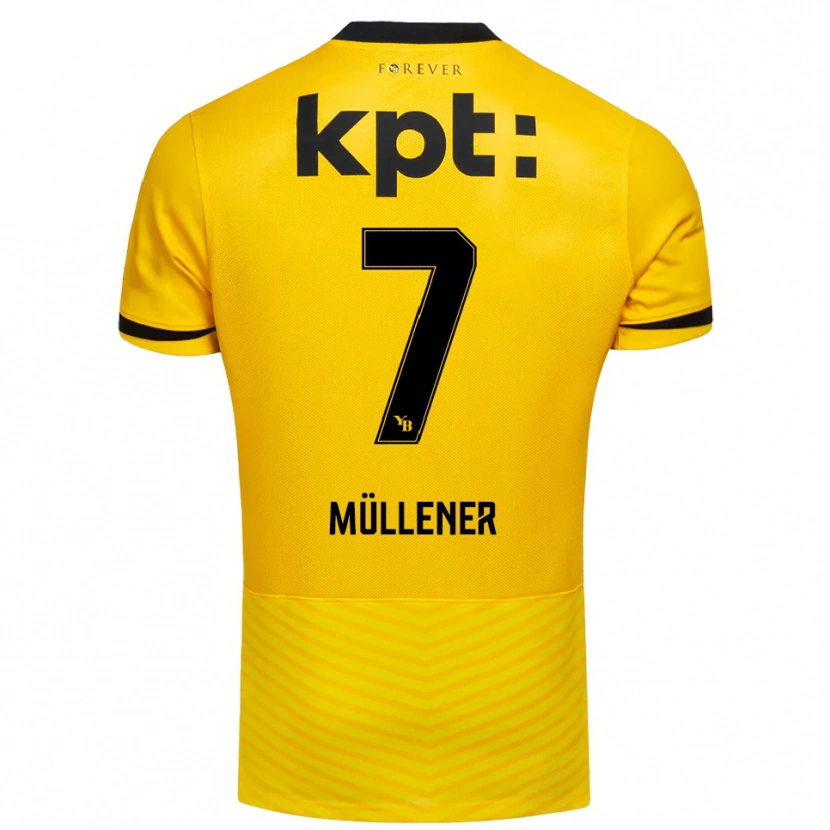 Danxen Kvinder Mika Müllener #7 Gul Sort Hjemmebane Spillertrøjer 2025/26 Trøje T-Shirt
