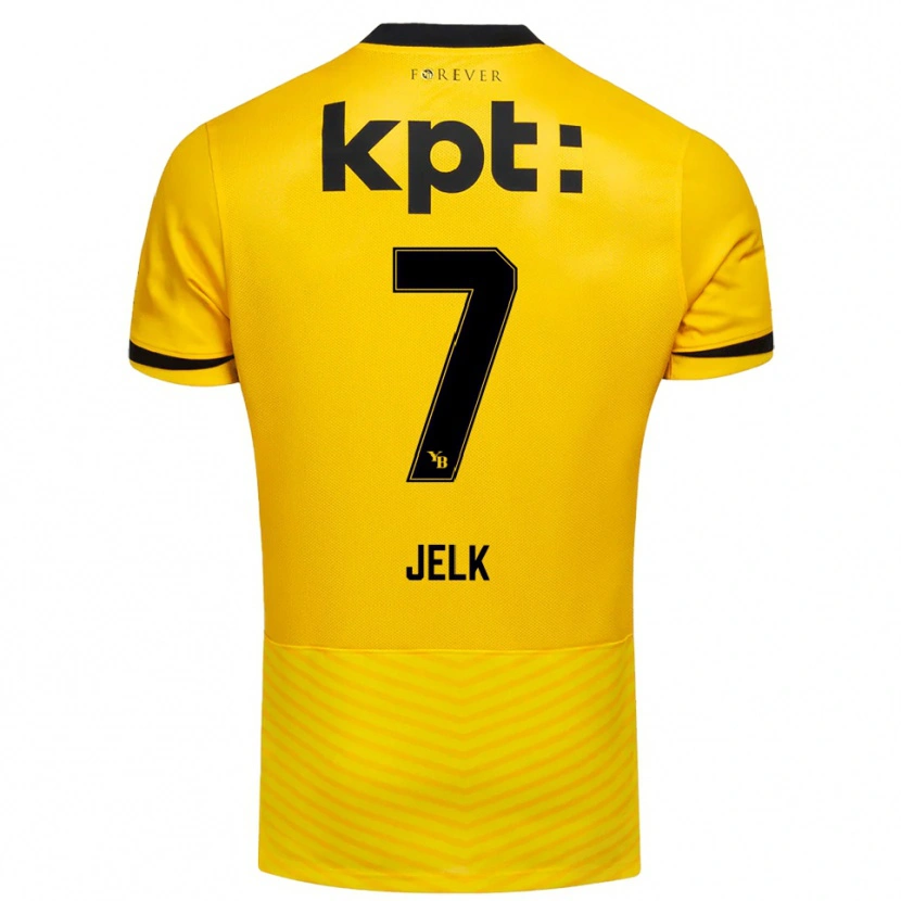 Danxen Kvinder Jano Jelk #7 Gul Sort Hjemmebane Spillertrøjer 2025/26 Trøje T-Shirt