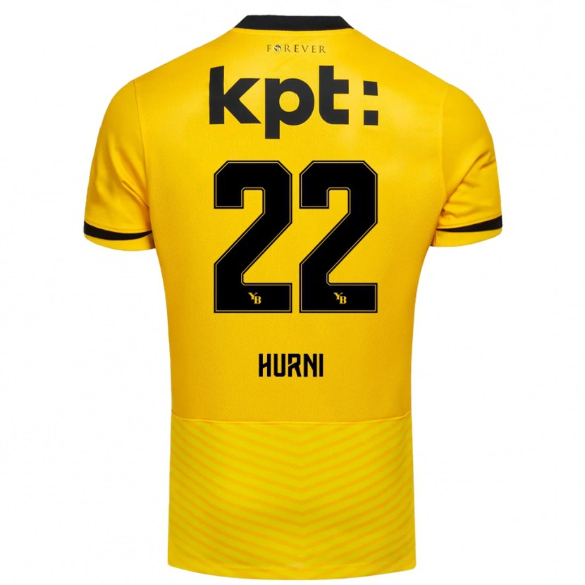 Danxen Kvinder Thaïs Hurni #22 Gul Sort Hjemmebane Spillertrøjer 2025/26 Trøje T-Shirt