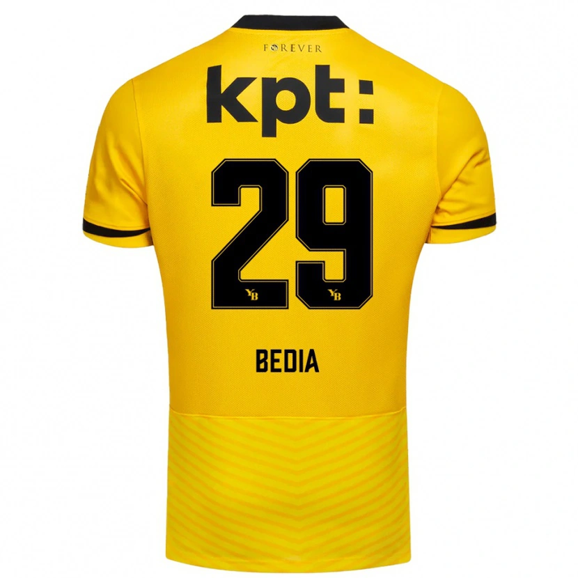 Danxen Kvinder Chris Bedia #29 Gul Sort Hjemmebane Spillertrøjer 2025/26 Trøje T-Shirt