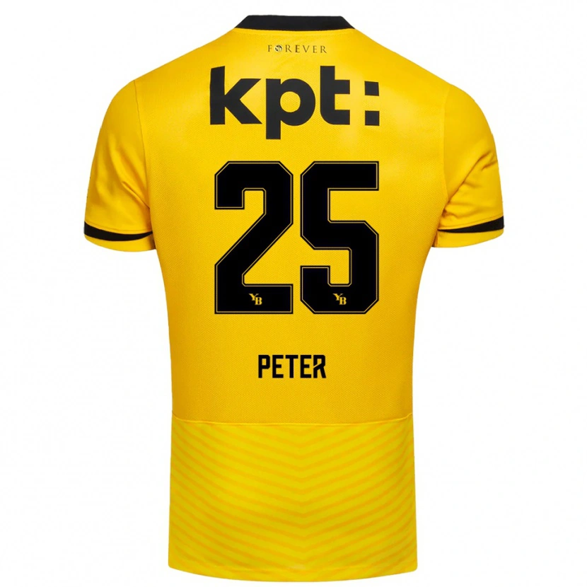Danxen Kvinder Luc Peter #25 Gul Sort Hjemmebane Spillertrøjer 2025/26 Trøje T-Shirt