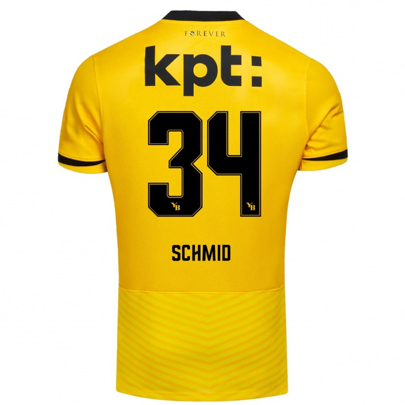 Danxen Kvinder Céline Schmid #34 Gul Sort Hjemmebane Spillertrøjer 2025/26 Trøje T-Shirt