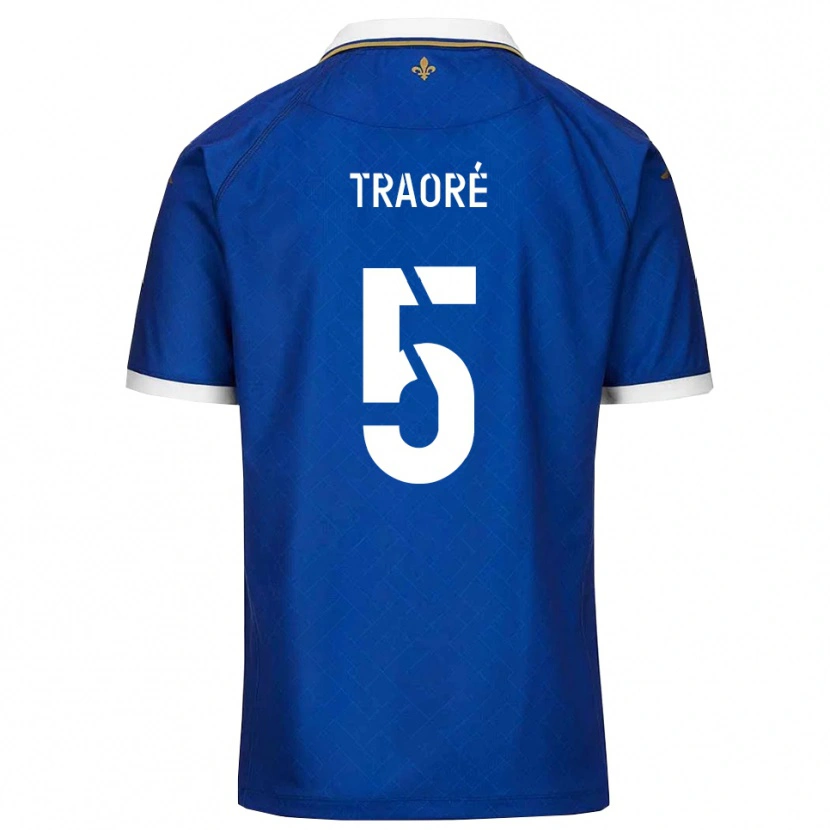 Danxen Kvinder Franck Traoré #5 Blå Guld Hjemmebane Spillertrøjer 2025/26 Trøje T-Shirt